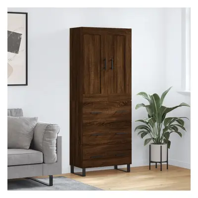 vidaXL Skříň highboard hnědý dub 69,5 x 34 x 180 cm kompozitní dřevo