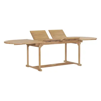 vidaXL Rozkládací zahradní stůl 180–280x100x75 cm masivní teak oválný