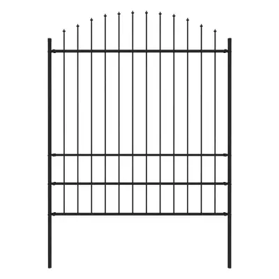 vidaXL Zahradní plot s hroty ocel (1,75–2) x 1,7 m černý