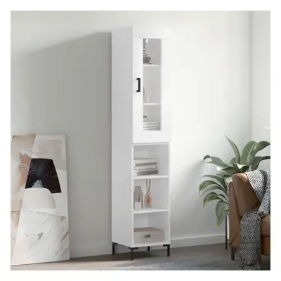 vidaXL Skříň highboard bílá 34,5 x 34 x 180 cm kompozitní dřevo