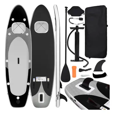 vidaXL Nafukovací SUP paddleboard s příslušenstvím černý 330x76x10 cm