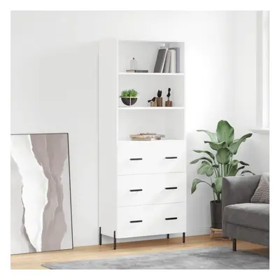 vidaXL Skříň highboard bílá 69,5 x 34 x 180 cm kompozitní dřevo