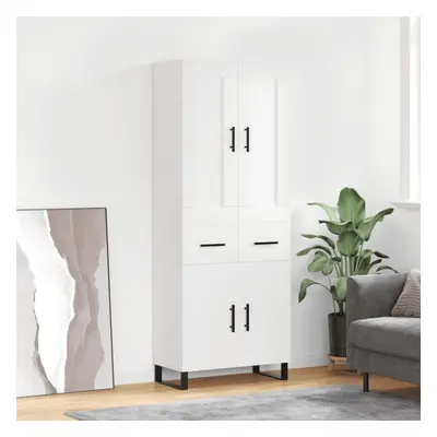 vidaXL Skříň highboard bílá 69,5 x 34 x 180 cm kompozitní dřevo