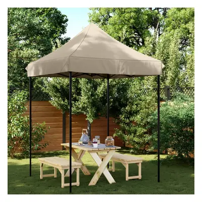 vidaXL Skládací party stan pop-up taupe 200 x 200 x 306 cm