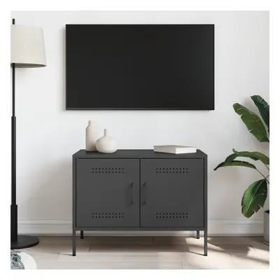 vidaXL TV skříňka černá 68 x 39 x 50,5 cm ocel