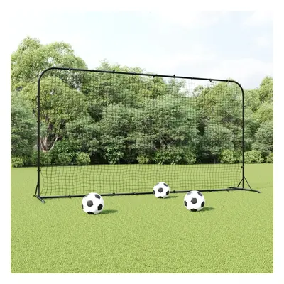 vidaXL Fotbalový rebounder černý 366 x 90 x 183 cm HDPE