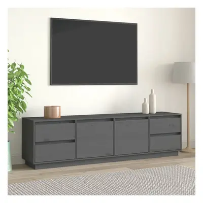 vidaXL TV skříňka šedá 176x37x47,5 cm masivní borové dřevo