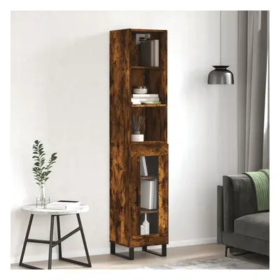 vidaXL Skříň highboard kouřový dub 34,5 x 34 x 180 cm kompozitní dřevo