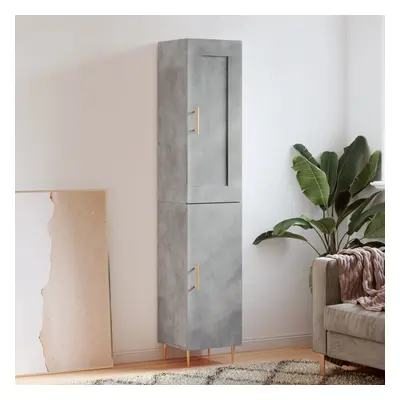 vidaXL Skříň highboard betonově šedá 34,5x34x180 cm kompozitní dřevo