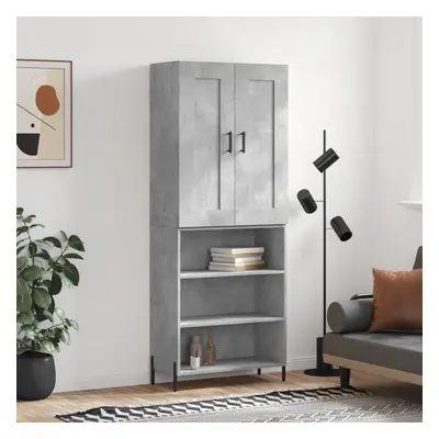 vidaXL Skříň highboard betonově šedá 69,5x34x180 cm kompozitní dřevo