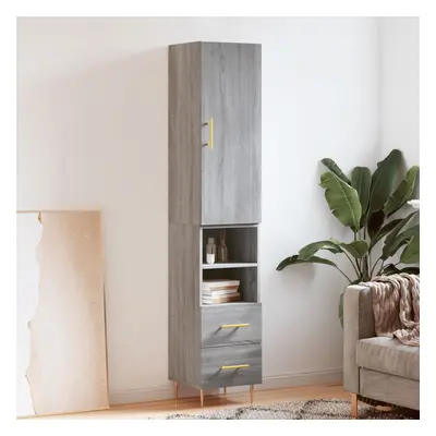 vidaXL Skříň highboard šedá sonoma 34,5 x 34 x 180 cm kompozitní dřevo