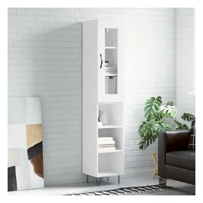 vidaXL Skříň highboard bílá 34,5 x 34 x 180 cm kompozitní dřevo