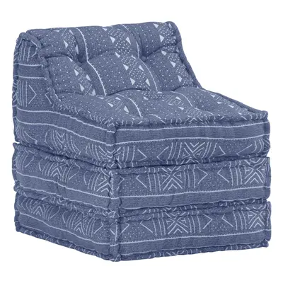 vidaXL Modulární pouf indigo textil