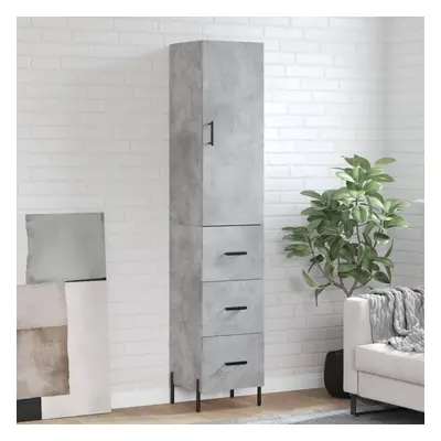 vidaXL Skříň highboard betonově šedá 34,5x34x180 cm kompozitní dřevo