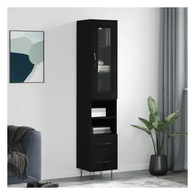 vidaXL Skříň highboard černá 34,5 x 34 x 180 cm kompozitní dřevo