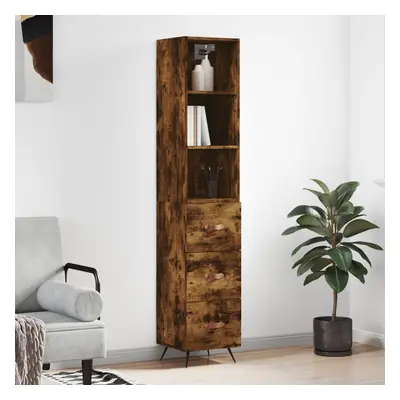 vidaXL Skříň highboard kouřový dub 34,5 x 34 x 180 cm kompozitní dřevo