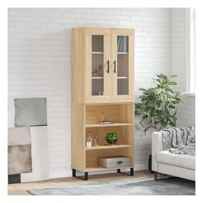 vidaXL Skříň highboard dub sonoma 69,5 x 34 x 180 cm kompozitní dřevo