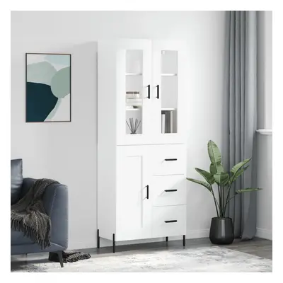 vidaXL Skříň highboard bílá 69,5 x 34 x 180 cm kompozitní dřevo