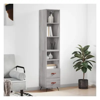 vidaXL Skříň highboard šedá sonoma 34,5 x 34 x 180 cm kompozitní dřevo