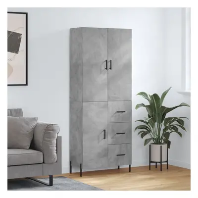 vidaXL Skříň highboard betonově šedá 69,5x34x180 cm kompozitní dřevo