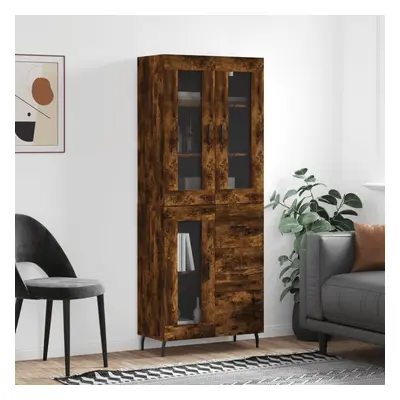 vidaXL Skříň highboard kouřový dub 69,5 x 34 x 180 cm kompozitní dřevo