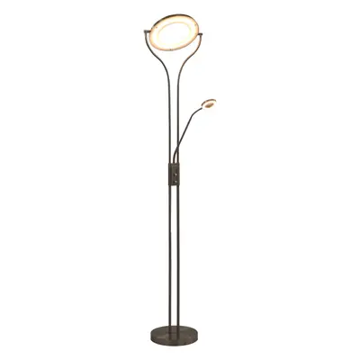 vidaXL Stojací lampa 18 W stříbrná 180 cm stmívatelná