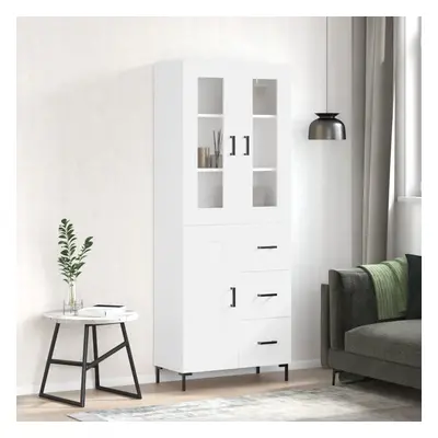 vidaXL Skříň highboard bílá 69,5 x 34 x 180 cm kompozitní dřevo