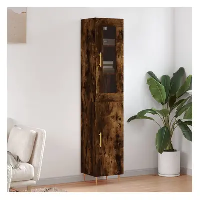 vidaXL Skříň highboard kouřový dub 34,5 x 34 x 180 cm kompozitní dřevo