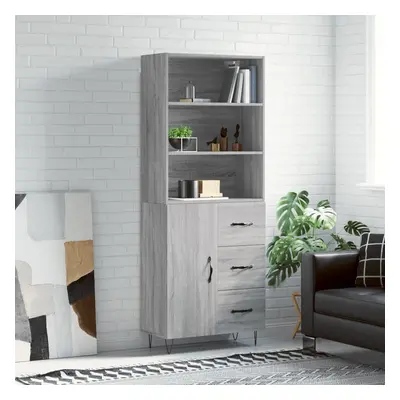 vidaXL Skříň highboard šedá sonoma 69,5 x 34 x 180 cm kompozitní dřevo