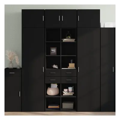 vidaXL Skříň highboard černá 70 x 42,5 x 185 cm kompozitní dřevo