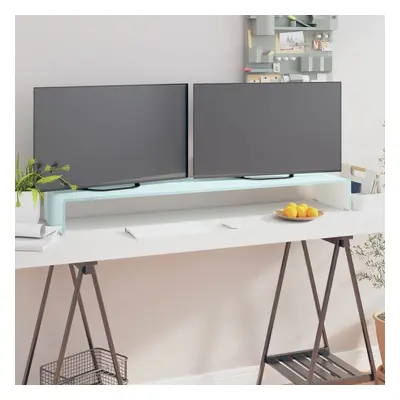 vidaXL TV stolek / podstavec na monitor sklo zelený 120 x 30 x 13 cm