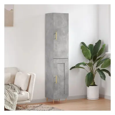 vidaXL Skříň highboard betonově šedá 34,5x34x180 cm kompozitní dřevo