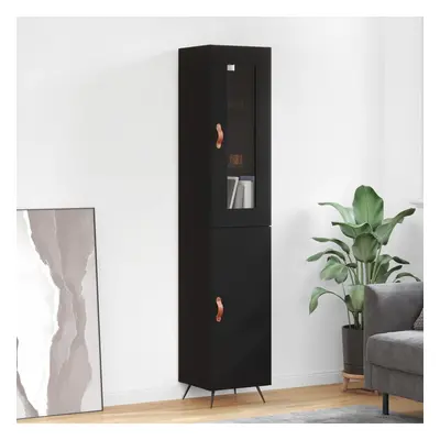 vidaXL Skříň highboard černá 34,5 x 34 x 180 cm kompozitní dřevo