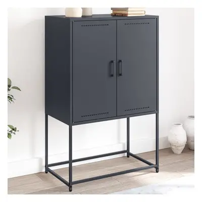 vidaXL Skříň highboard antracitová 68,5 x 38,5 x 107 cm ocel