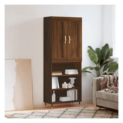 vidaXL Skříň highboard hnědý dub 69,5 x 34 x 180 cm kompozitní dřevo