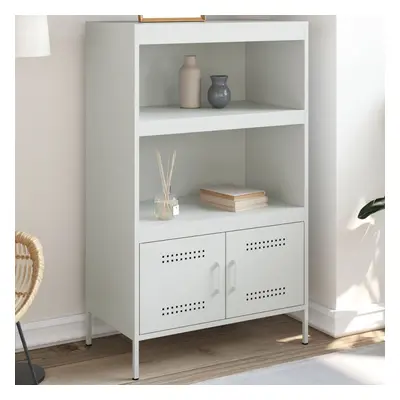 vidaXL Skříň highboard bílá 68 x 39 x 113 cm ocel