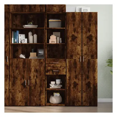 vidaXL Skříň highboard kouřový dub 40 x 42,5 x 185 cm kompozitní dřevo