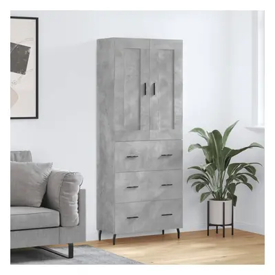 vidaXL Skříň highboard betonově šedá 69,5x34x180 cm kompozitní dřevo