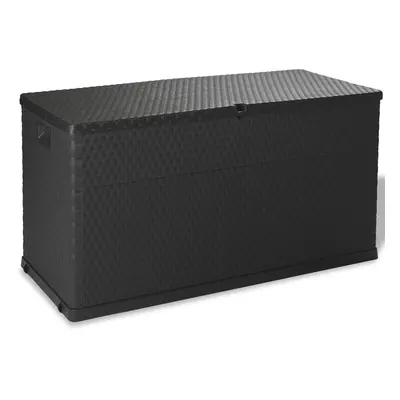 vidaXL Zahradní úložný box antracitový 120 x 56 x 63 cm PP ratan