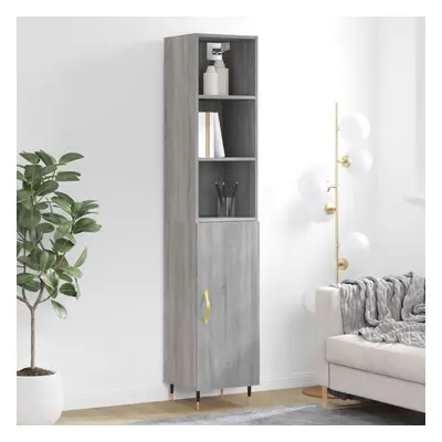 vidaXL Skříň highboard šedá sonoma 34,5 x 34 x 180 cm kompozitní dřevo