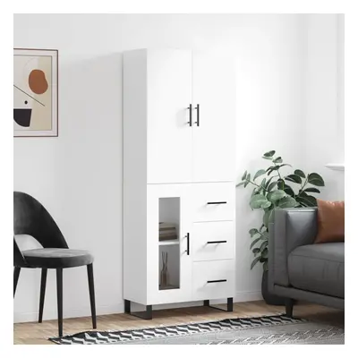 vidaXL Skříň highboard bílá 69,5 x 34 x 180 cm kompozitní dřevo