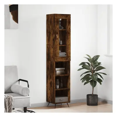 vidaXL Skříň highboard kouřový dub 34,5 x 34 x 180 cm kompozitní dřevo