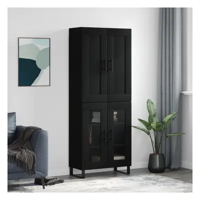 vidaXL Skříň highboard černá 69,5 x 34 x 180 cm kompozitní dřevo