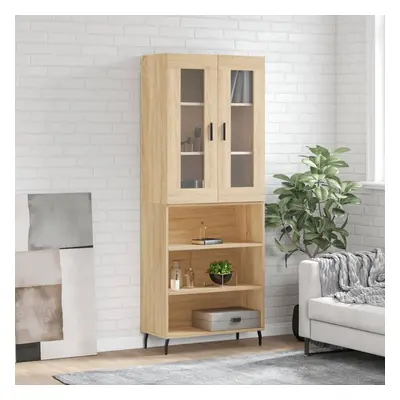 vidaXL Skříň highboard dub sonoma 69,5 x 34 x 180 cm kompozitní dřevo