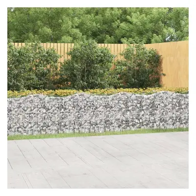 vidaXL Klenutý gabion vyvýšený záhon 800x100x100 cm pozinkované železo