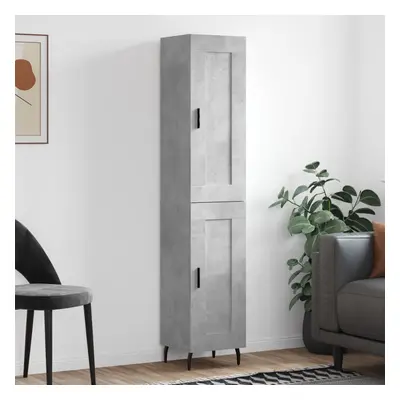 vidaXL Skříň highboard betonově šedá 34,5x34x180 cm kompozitní dřevo