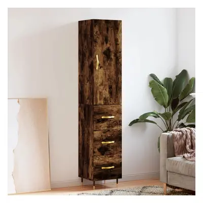 vidaXL Skříň highboard kouřový dub 34,5 x 34 x 180 cm kompozitní dřevo