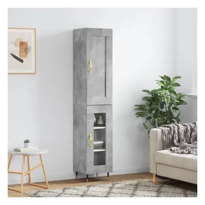 vidaXL Skříň highboard betonově šedá 34,5x34x180 cm kompozitní dřevo