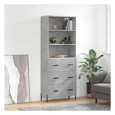 vidaXL Skříň highboard betonově šedá 69,5x34x180 cm kompozitní dřevo