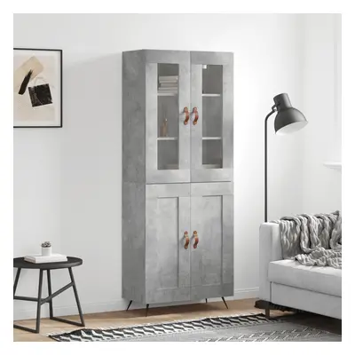 vidaXL Skříň highboard betonově šedá 69,5x34x180 cm kompozitní dřevo